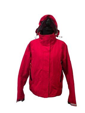 Marker Gore-Tex Jacket Women's Size 10 Red waterproof Ski Snow Hooded Coat